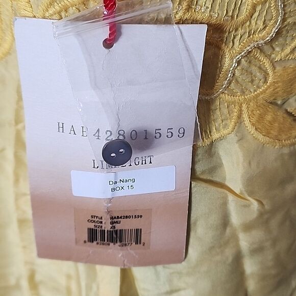 NWT Yellow Da-Nang Silk Button Down Sleeveless Top Size XS - Picture 6 of 7